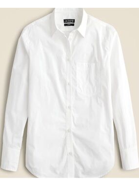 J.Crew Classic White Cotton Button Down Shirt Size 6